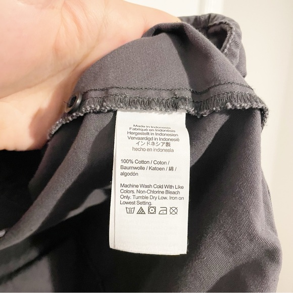 Madewell Darted Button Up Shirt (Re)generative Chino Size 16 Gray Fitted Cotton - Picture 9 of 11